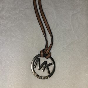 Michael Kors Brown Leather Necklace